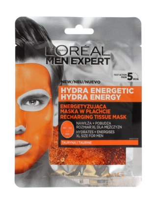 LOREAL Men Expert Hydra Energetic Energetyzująca Maska w płachcie 1szt