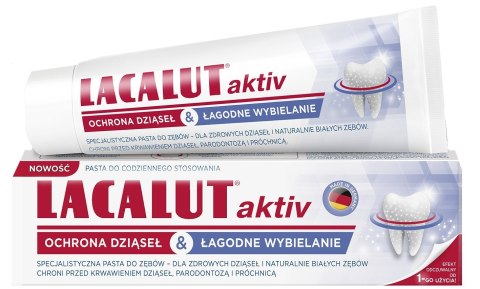 Lacalut Pasta do zębów Activ - ochrona dziąseł & aktywne wybielanie 75ml Lacalut Pasta do zębów Activ - ochrona dziąseł & aktywne wybielanie 75ml