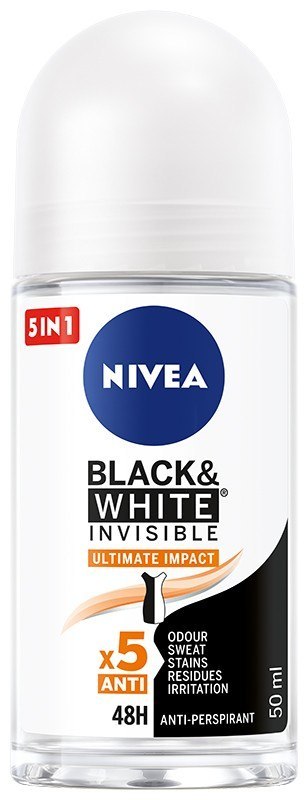 NIVEA Antyperspirant damski w kulce Black & White Invisible Ultimate Impact 50 ml