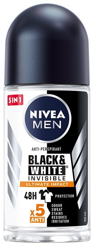 NIVEA MEN Antyperspirant w kulce Black & White Invisible Ultimate Impact 50 ml