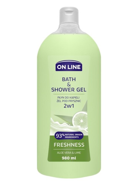 On Line Żel i Płyn do kąpieli 2w1 Freshness 980ml