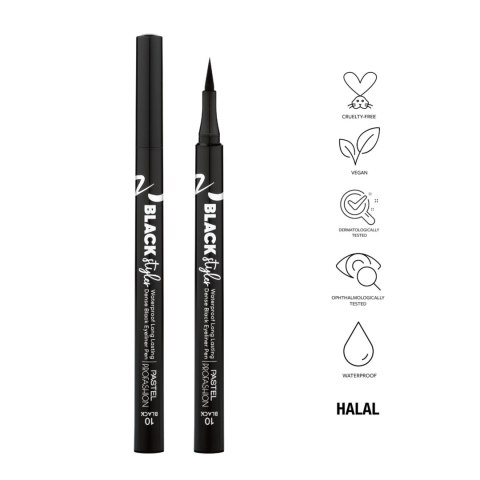 PASTEL Pro Fashion Black Styler Eyeliner w pisaku czarny 1.1ml PASTEL Pro Fashion Black Styler Eyeliner w pisaku czarny 1.1ml