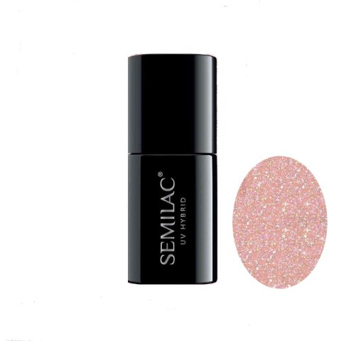 SEMILAC Extend 5in1 Lakier hybrydowy 804 Glitter Soft Beige 7 ml SEMILAC Extend 5in1 Lakier hybrydowy 804 Glitter Soft Beige 7 ml