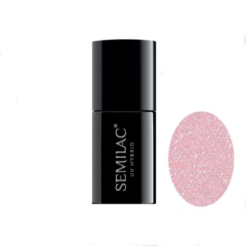 SEMILAC Extend 5in1 Lakier hybrydowy 805 Glitter Dirty Nude Rose 7 ml SEMILAC Extend 5in1 Lakier hybrydowy 805 Glitter Dirty Nude Rose 7 ml