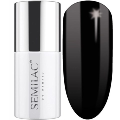 SEMILAC Lakier hybrydowy 300 Perfect Black (super cover) 7 ml SEMILAC Lakier hybrydowy 300 Perfect Black (super cover) 7 ml