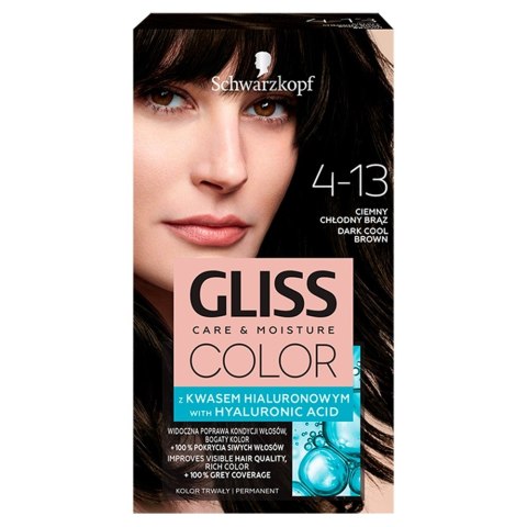 Schwarzkopf Gliss Color Krem koloryzujący nr 4-13 Ciemny Chłodny Brąz 1op. Schwarzkopf Gliss Color Krem koloryzujący nr 4-13 Ciemny Chłodny Brąz 1op.