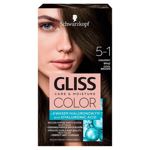 Schwarzkopf Gliss Color Krem koloryzujący nr 5-1 Chłodny Brąz 1op. Schwarzkopf Gliss Color Krem koloryzujący nr 5-1 Chłodny Brąz 1op.
