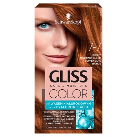 Schwarzkopf Gliss Color Krem koloryzujący nr 7-7 Ciemny Miedziany Blond 1op. Schwarzkopf Gliss Color Krem koloryzujący nr 7-7 Ciemny Miedziany Blond 1op.