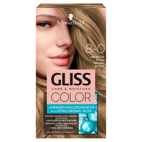 Schwarzkopf Gliss Color Krem koloryzujący nr 8-0 Naturalny Blond 1op. Schwarzkopf Gliss Color Krem koloryzujący nr 8-0 Naturalny Blond 1op.