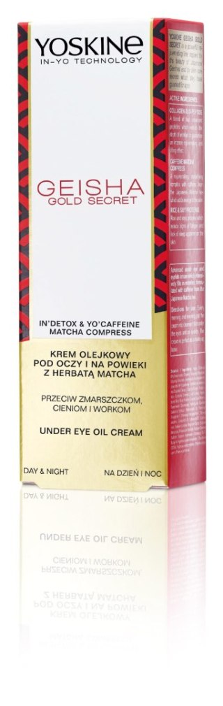 Yoskine Geisha Gold Secret Krem olejkowy pod oczy i na powieki przeciw workom i cieniom 15ml