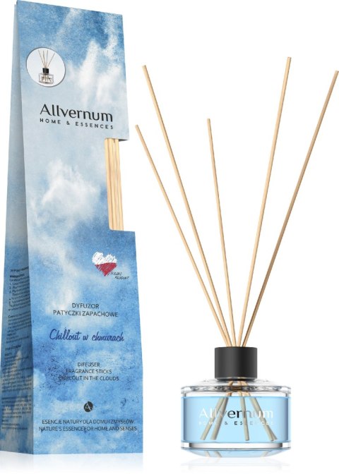 Allvernum Home & Essences Dyfuzor z patyczkami zapachowymi Chillout w chmurach 1op.