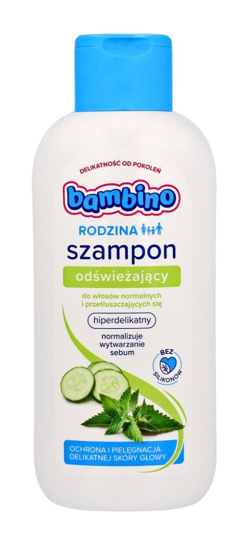 BAMBINO Rodzina Szampon odświeżający do włosów normalnych i przetłuszczających się 400 ml