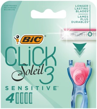 Bic System Wkłady do maszynki Click Soleil 3 Sensitive 1op.-4szt