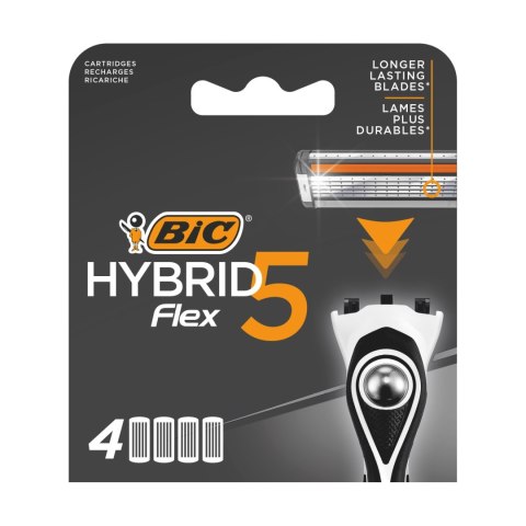 Bic System Wkłady do maszynki Hybrid Flex 5 Blister 1op.-4szt