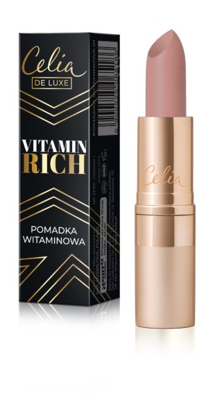 Celia De Luxe Pomadka do ust nawilżająca Vitamin Rich nr 01 3.5g