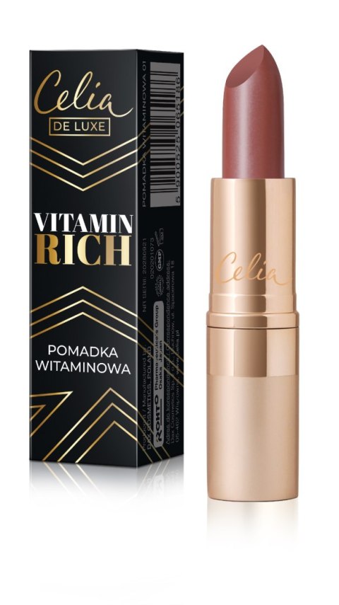 Celia De Luxe Pomadka do ust nawilżająca Vitamin Rich nr 07 3.5g Celia De Luxe Pomadka do ust nawilżająca Vitamin Rich nr 07 3.5g