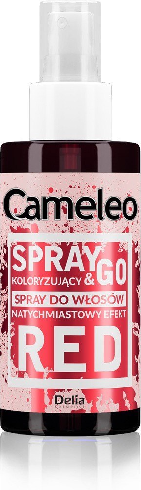 DELIA COSMETICS CAMELEO Spray & Go Czerwony spray koloryzujący do włosów 150ml DELIA COSMETICS CAMELEO Spray & Go Czerwony spray koloryzujący do włosów 150ml