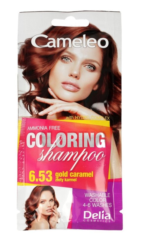 DELIA COSMETICS CAMELEO Szampon koloryzujący nr 6.53 Złoty Karmel 40ml DELIA COSMETICS CAMELEO Szampon koloryzujący nr 6.53 Złoty Karmel 40ml