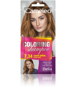 DELIA COSMETICS CAMELEO Szampon koloryzujący nr 7.34 Słodkie Toffee 40ml
