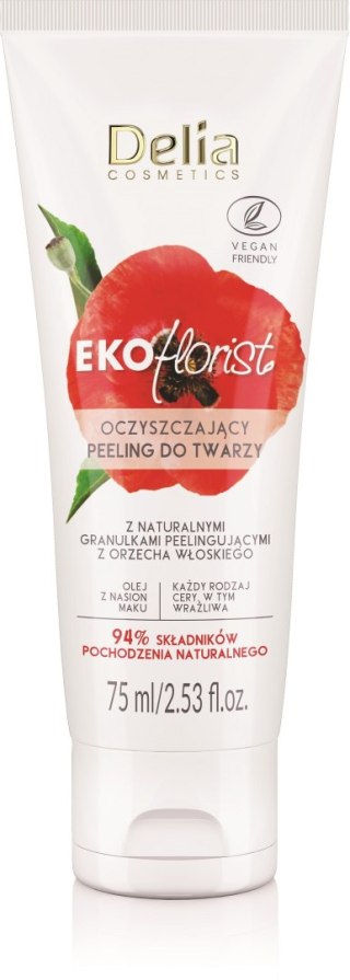 DELIA COSMETICS Eko Florist Oczyszczający peeling do twarzy Mak 75ml