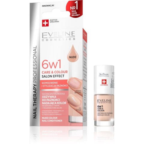 EVELINE Nail Therapy Professional Skoncentrowana odżywka do paznokci nadająca kolor - Nude 5 ml EVELINE Nail Therapy Professional Skoncentrowana odżywka do paznokci nadająca kolor - Nude 5 ml