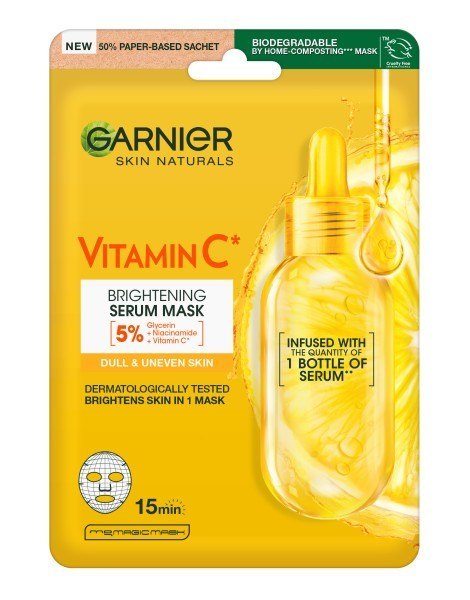 GARNIER Skin Naturals Vitamin C Maska na tkaninie intensywnie nawilżająca 28 g