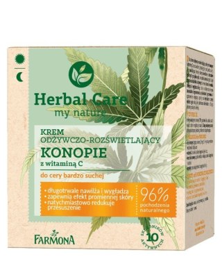 HERBAL CARE Krem odżywczo-rozświetlajacy do cery bardzo suchej Konopie z witaminą C dzień/noc 50 ml