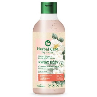 HERBAL CARE Nawilżający płyn micelarny Kwiat Róży z kwasem hialuronowym 400 ml