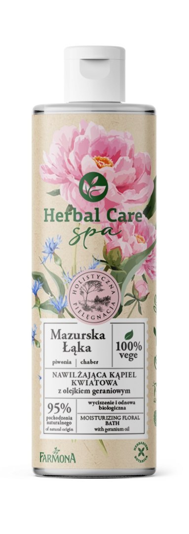 HERBAL CARE Spa Nawilżająca kąpiel kwiatowa z olejkiem geraniowym Mazurska Łąka 400 ml