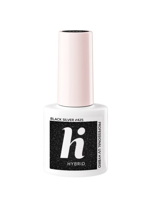 HI HYBRID Lakier hybrydowy Carnival #425 Black Silver 5 ml HI HYBRID Lakier hybrydowy Carnival #425 Black Silver 5 ml