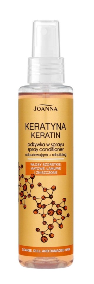 JOANNA Keratyna Odżywka odbudowująca w sprayu do włosów szorstkich, matowych, łamliwych i zniszczonych 150 ml