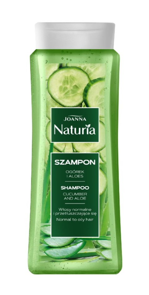 JOANNA Naturia Szampon do włosów normalnych i przetłuszczających się - Ogórek i Aloes 500 ml JOANNA Naturia Szampon do włosów normalnych i przetłuszczających się - Ogórek i Aloes 500 ml