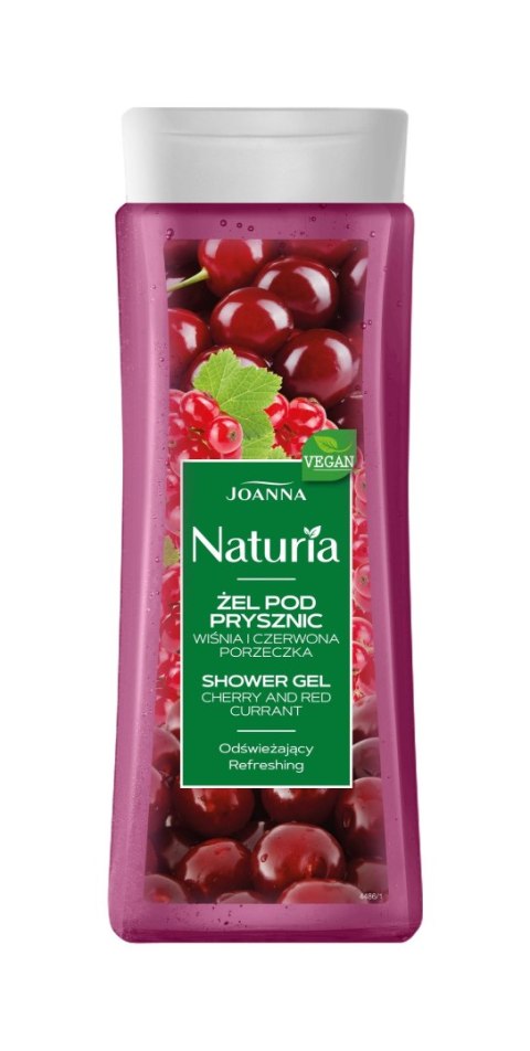 JOANNA Naturia Żel pod prysznic - Wiśnia i Czerwona porzeczka 300 ml JOANNA Naturia Żel pod prysznic - Wiśnia i Czerwona porzeczka 300 ml