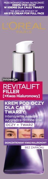 LOREAL Revitalift Filler Krem pod oczy i dla całej twarzy 30 ml