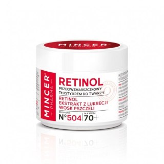 MINCER Retinol N504 70+ Przeciwzmarszczkowy krem tłusty do twarzy 50 ml