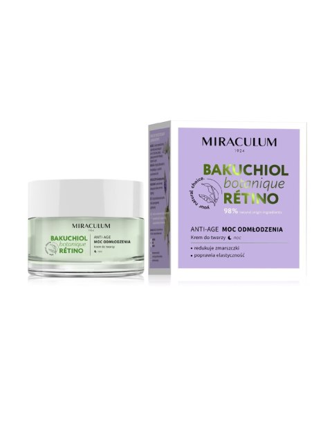 Miraculum Bakuchiol Botanique Retino Krem na noc - moc odmłodzenia 50ml Miraculum Bakuchiol Botanique Retino Krem na noc - moc odmłodzenia 50ml