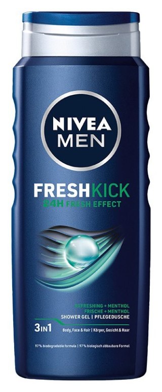 NIVEA MEN Żel pod prysznic 3w1 Fresh Kick 400 ml