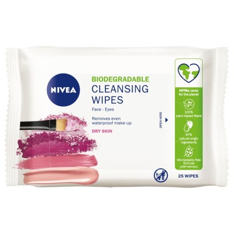 NIVEA Wipes Łagodzące chusteczki do demakijażu - cera sucha 1 op. - 25 szt.