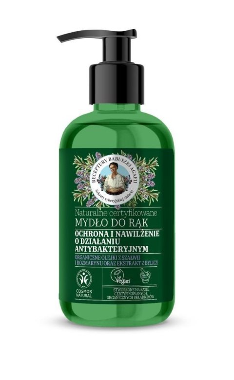 Receptury Babuszki Agafii Naturalne Mydło w płynie antybakteryjne ochronno-nawilżające 300ml Receptury Babuszki Agafii Naturalne Mydło w płynie antybakteryjne ochronno-nawilżające 300ml