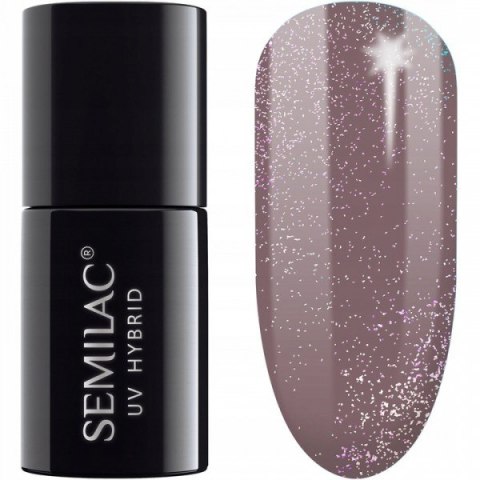 SEMILAC Lakier hybrydowy Shimmer 322 Dust Brown 7 ml