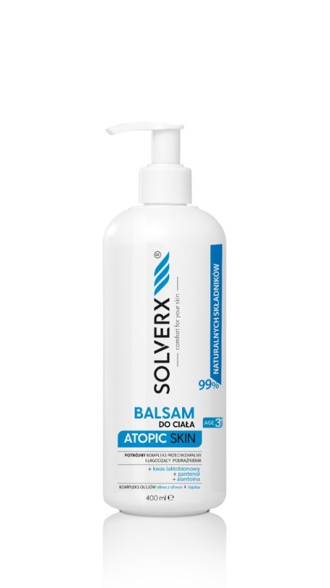 SOLVERX Atopic Skin Balsam do ciała - łagodzący podrażnienia i przeciwzapalny 400ml SOLVERX Atopic Skin Balsam do ciała - łagodzący podrażnienia i przeciwzapalny 400ml