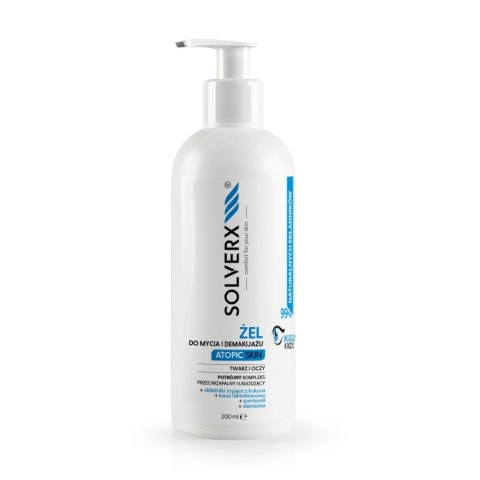 SOLVERX Atopic Skin Żel do mycia twarzy i oczu do cery atopowej 200ml