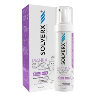 SOLVERX Sensitive Skin Pianka do higieny intymnej dla dziewczynek 3+ 200ml