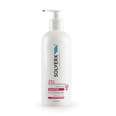 SOLVERX Sensitive Skin Żel do mycia i demakijażu twarzy i oczu do cery wrażliwej 200ml