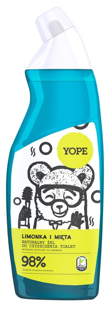 YOPE Naturalny Żel do czyszczenia toalet - Limonka i Mięta 750ml