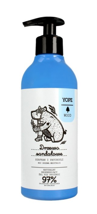 YOPE WOOD Naturalny Żel pod prysznic Drzewo Sandałowe & Szafran & Patchouli 400ml