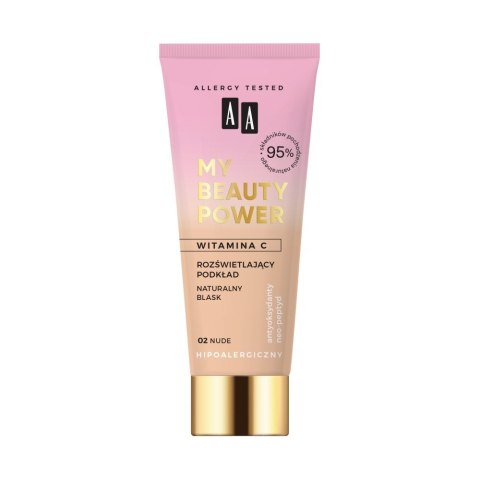 AA My Beauty Power Witamina C Podkład rozświetlający 02 Nude 30ml