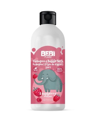 BARWA Bebi Kids Szampon i Płyn do kąpieli 2w1 - Malina 500ml