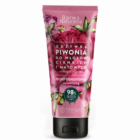 BARWA Naturalna Odżywka nadająca objętość do włosów cienkich i matowych - Piwonia 200ml