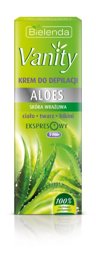 BIELENDA VANITY Krem do bezpiecznej depilacji skóry wrażliwej Aloes 100 ml